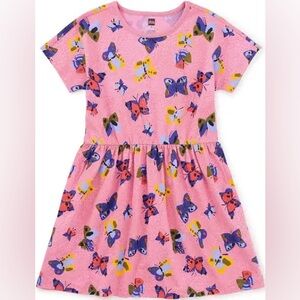 Tea Collection Butterfly Short Sleeve Twirl Dress